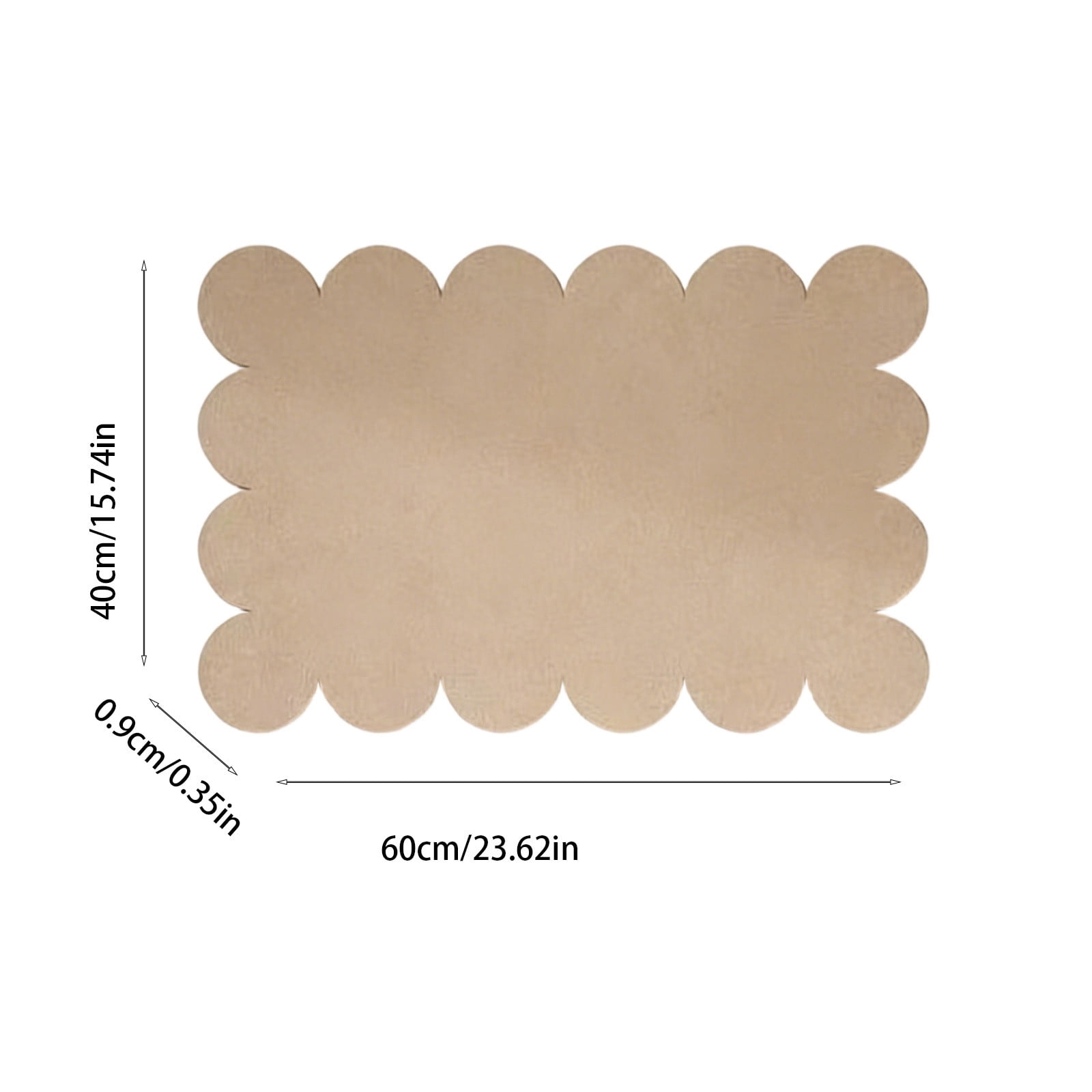 Scalloped Border Fabric Bulletin Board Rectangular Note Board Peel And Stick No Nails Photo Board For Bedroom Office Kitchen Wall Decoration Memo Board Decorative Board Home Office Wall Memo Board