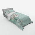 thumbnail image 2 of Ambesonne Flower Bedding Set 3 Pcs, Romantic Rose Pearls, Twin, Pale Blue White Pink, 2 of 2