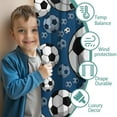 thumbnail image 3 of Blackout Kids Curtains,Blue Soccer Balls Pattern Childrens Insulated Curtains Set Of 2,Bedroom Essentials,Toddler Room Decor 42"x54", 3 of 5