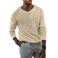 thumbnail image 1 of Faithtur Chandail-Over à Manches Longues Col Rond Couleur Unie pour Hommes Printemps Automne, 1 of 2