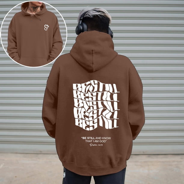 WILLBEST Sudaderas Deportivas para Hombre Sudaderas con Capucha y Sudaderas Casuales para Hombre con Estampado Sudadera con Capucha Forrada Cómoda para Otoño e Invierno Ropa Diaria Grande