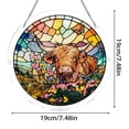 thumbnail image 3 of 83 Pieces Sun Catcher Stained Glass Acrylic Puzzle Decoration - Highland Cow Design Acrylic Puzzles Suncatcher Window Hanging for for Women Men, DIY Suncatcher Kits for Adults, 3 of 7