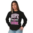 thumbnail image 3 of Breast Cancer Hope In Pink Ribbon Women's Long Sleeve T Shirt Brisco Brands S, 3 of 6