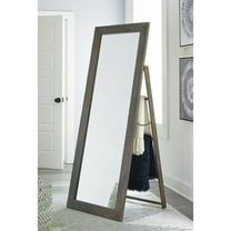 Signature Design by Ashley Dirkins Freestanding Floor Mirror with Wood Frame, Brown