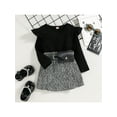 thumbnail image 2 of Bagilaanoe 2Pcs Toddler Baby Girls Skirt Set Long Sleeve Loose Ruffle T Shirt Tops + Mini Skirt with Waist Bag 12M 18M 24M 3T 4T 5T Kids Fall Casual Outfits, 2 of 9