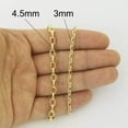 thumbnail image 5 of 14K Yellow Gold 3mm Oval Rolo Chain, FREE Microfiber Cloth, Belcher Link Mens Womens Necklace and Bracelet, Giorgio Bergamo 18, 5 of 7