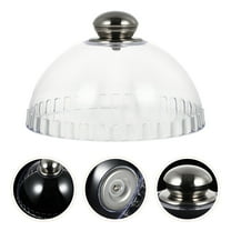 WHAMVOX Cake Dome Lid Plastic Food Cover Transparent 1Set 6.3X6.3in