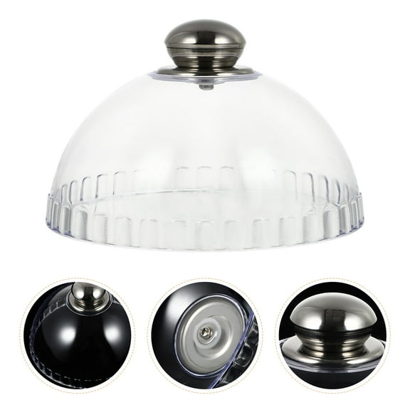 WHAMVOX Cake Dome Lid Plastic Food Cover Transparent 1Set 6.3X6.3in