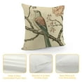 thumbnail image 4 of Vintage Bird Floral Pillow Covers Inch Set of  Pink Green Yellow Flower Leaves Decorative Throw Pillows For Couch Chinoiserie Cases Farmhouse Home Decor Sofa Bed Porch Outdoor, 4 of 5