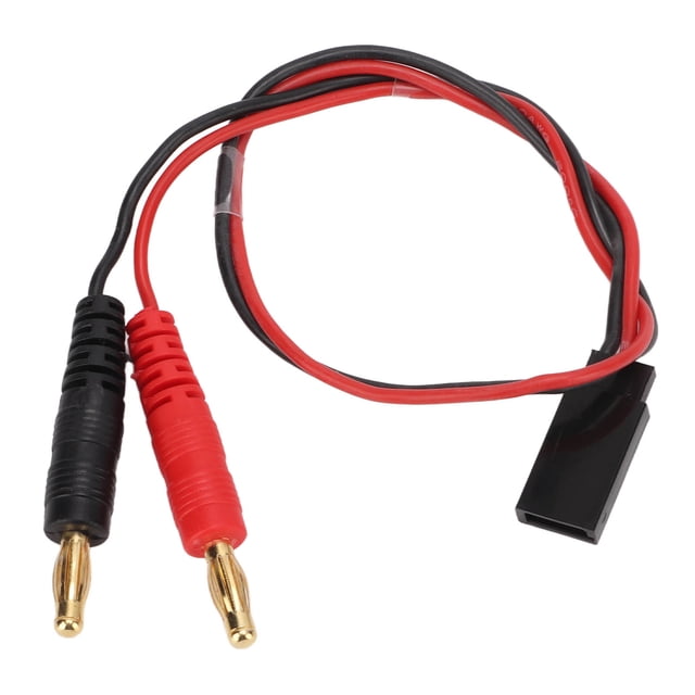 Cable adaptador de conector hembra Futaba a conector macho banana 4.0 para carga de batería LiPo de 22 AWG (KST‑030)