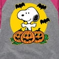 thumbnail image 3 of Peanuts - Pumpkin Patch - Toddler And Youth Girls Raglan Graphic T-Shirt, 3 of 6
