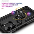 thumbnail image 3 of Case for iPhone 16 Plus,Military Car Holder [Built-in Kickstand] Metal Ring Dual-Layer Heavy Duty TPU+PC Shockproof Protection Phone Case for iPhone 16 Plus,6.7 Inch 2024 (Gold), 3 of 9