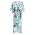 thumbnail image 2 of Kilaqueen Womens Swimsuit Coverup Open Front Long Sleeve Cardigan Beach Vacation Loose Fit Flowy Tunic Jacket, 2 of 4