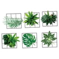 thumbnail image 2 of Papel pintado de PVC con decoración de pared de hojas , Mural autoadhesivo de 6 patrones extraíble para decoración del hogar, reutilizable, 2 of 9