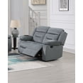 thumbnail image 3 of Luxurious Style Living Room 2pc Motion Reclining Sofa Loveseat Set Dark Gray Velvet W/ USB Port, 3 of 10