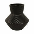 thumbnail image 3 of Sagebrook Home 8" Modern Totem Vase, Black, 3 of 8