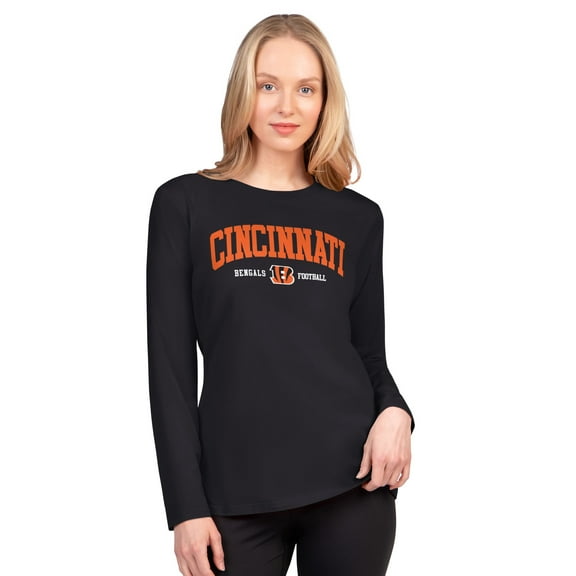 Women's G-III 4Her by Carl Banks Black Cincinnati Bengals Best Play Long Sleeve T-Shirt