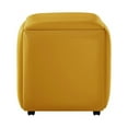 thumbnail image 4 of Maison Ottomans Yellow Leather PU  Cube Castered Legs, 4 of 7