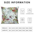 thumbnail image 5 of Chilfamy Flowers Bird White Background Print Pillow Covers for Couch High-Quality Year-Round Pillow Case 1PC 18x18in, 5 of 5