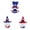 A,B,C, variant on 4th of July Handmade Patriotic American Stars Stripes Plush Elf Memorial Day Decorations for Fourth of July USA Independence Day Gift