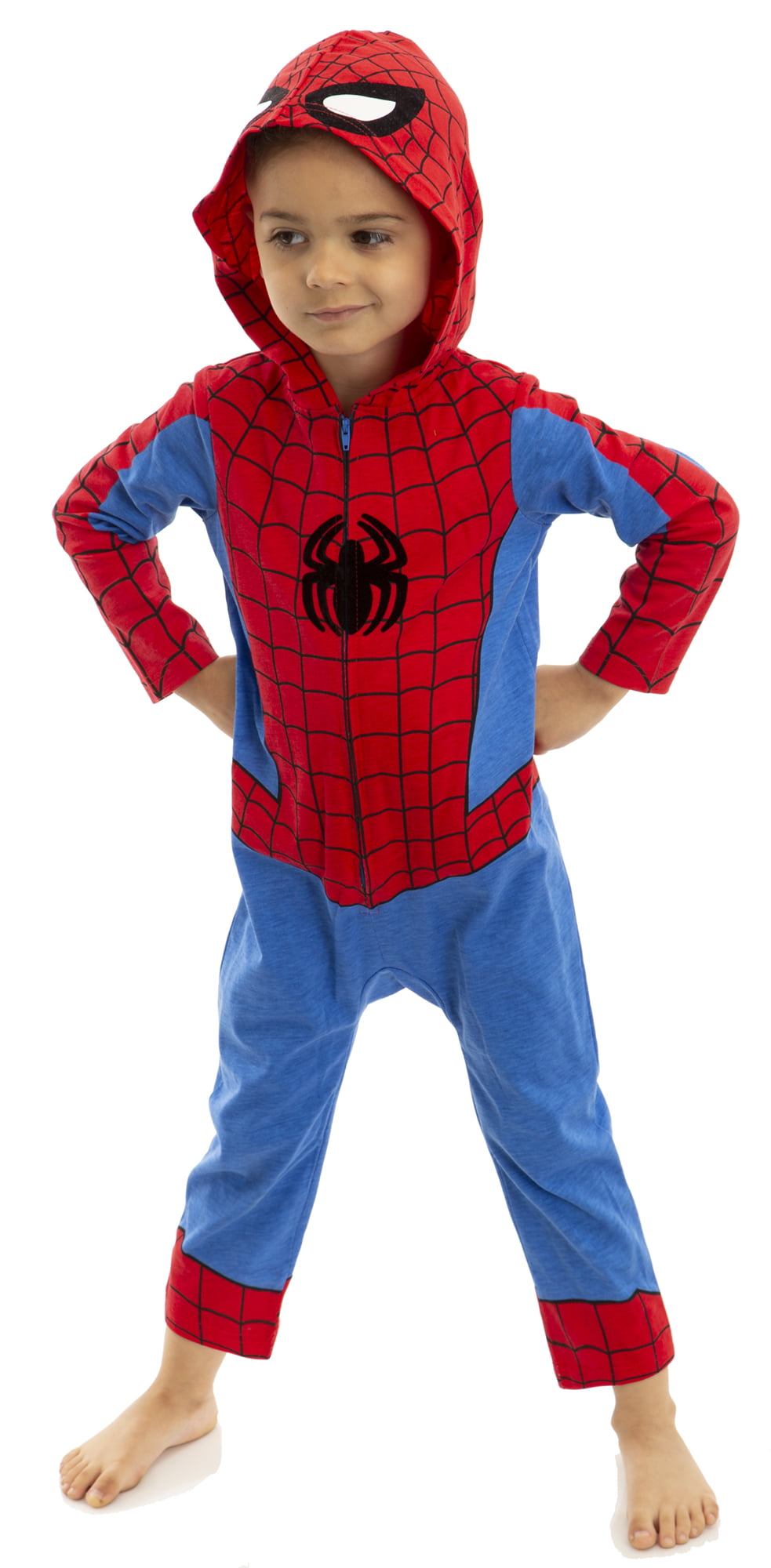 Marvel Avengers Spider-Man Toddler Boys Zip Up Cosplay Coverall