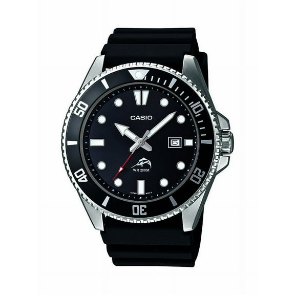 Casio Men's Black Dive-Style Sport Watch MDV106 Series