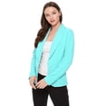 thumbnail image 2 of Women's Casual Long Sleeves Office Workwear Solid Blazer Jacket S-3XL, 2 of 5
