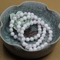 thumbnail image 2 of Natural White Howlite Gemstone 8mm Round Beads Stretch Bracelet 7" Unisex, 2 of 5