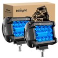 thumbnail image 1 of Nilight - Cápsula de luz LED de 4 pulgadas, color azul, triple fila, 2 unidades de 60 W, punto de inundación, conducción, niebla, pesca, caza, emergencia, se&amp;ntild, 1 of 8