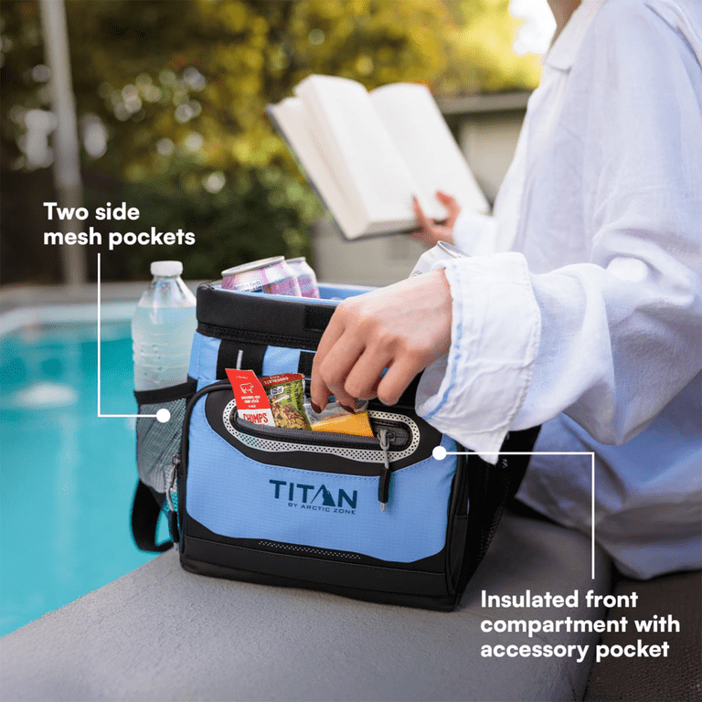 Titan by Arctic Zone 9 Can Zipperless Soft Cooler, 6 Quart