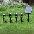 thumbnail image 1 of De una a cuatro luces solares para exteriores, focos para césped, patio, piso, luces de jardín con control de luz de colores de 3 W, luces LED para piso, 1 of 5