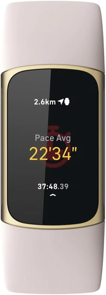 Restored Fitbit Charge 5 Fitness and Activity Tracker (WiFi) Soft Gold (Refurbished)