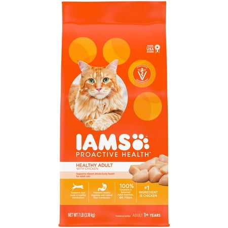 (Best by Sep-30-2025)Iams Proactive Health Chicken Dry Cat Food  7 Lb Bag