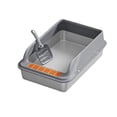 thumbnail image 1 of Stainless Steel Sifting Litter Box with Lid, Extra Large Cat Litter Pan for Pellets, Odor Control System Includes Scoop, 1 of 9