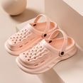 thumbnail image 3 of Wide Toe Box Clogs for Men Breathable Non Slip Platform Sandals Hollow Out Slip On Lightweight Slide Walking Shoes Pink Size 6, 3 of 4