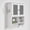 White, variant on VECELO Bathroom Wall Cabinet, Medicine Cabinet with Open Partition and Four hooks, Modern Storage Cabinet with Open and Hidden Storage Space, for Bathroom, Living Room, Kitchen, White