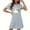 Blue, variant on Tnhcen Versatile Halloween Sleepwear Plus Size Funny Cartoon Print Short Sleeve Dress Round Neck Stretchy Polyester Spandex S-2XL for Sleeping/Parties/Relaxing