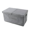 thumbnail image 2 of TABLZONE Foldable Grey Linen Storage Box with Lid for Clothes and Home Organization, and Space-Saving Container, 2 of 4