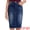 Black Blue, variant on Women's Denim Raw Hem Pockets Pencil Skirt L Black