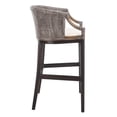 thumbnail image 5 of Safavieh Brando 39" Barstool, Dark Brown/White, 5 of 12