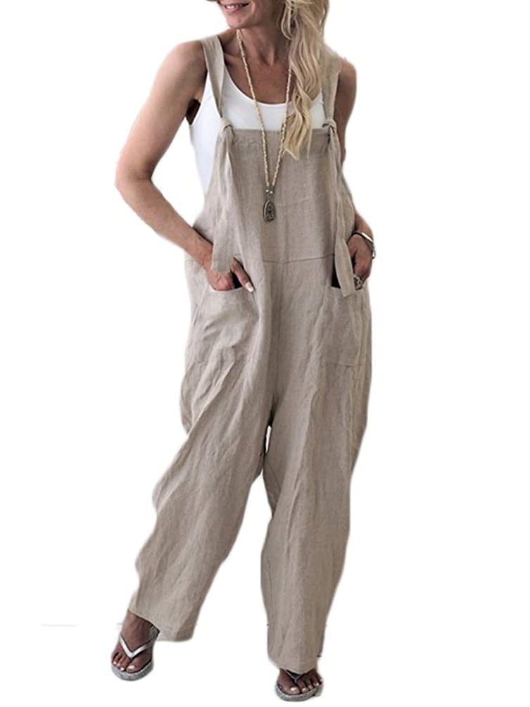 black linen overalls womens