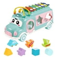 thumbnail image 4 of Loespoir Toddler Music Bus Toys, Baby Musical Busy Learning Toy, Birthday Gifts for Kids, Educational Toy, Sensory Play, Sturdy Design(Blue), 4 of 8