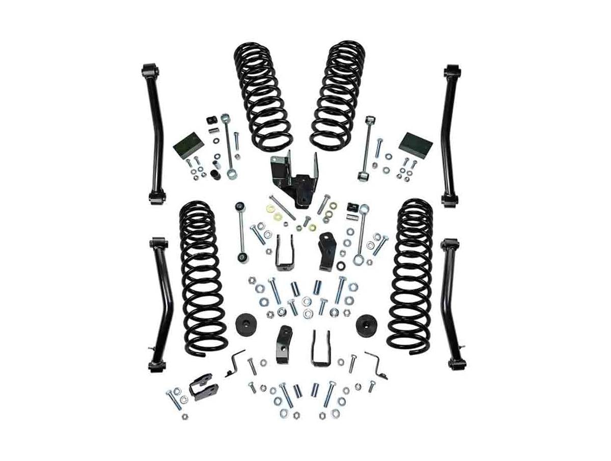 Superlift | K192 | 4" Lift Kit - Complete Lift Kit with Front & Rear Superlift Shadow Series Shocks and Lower Link Arms | Fits 2018-2024 Jeep Wrangler 4 Door