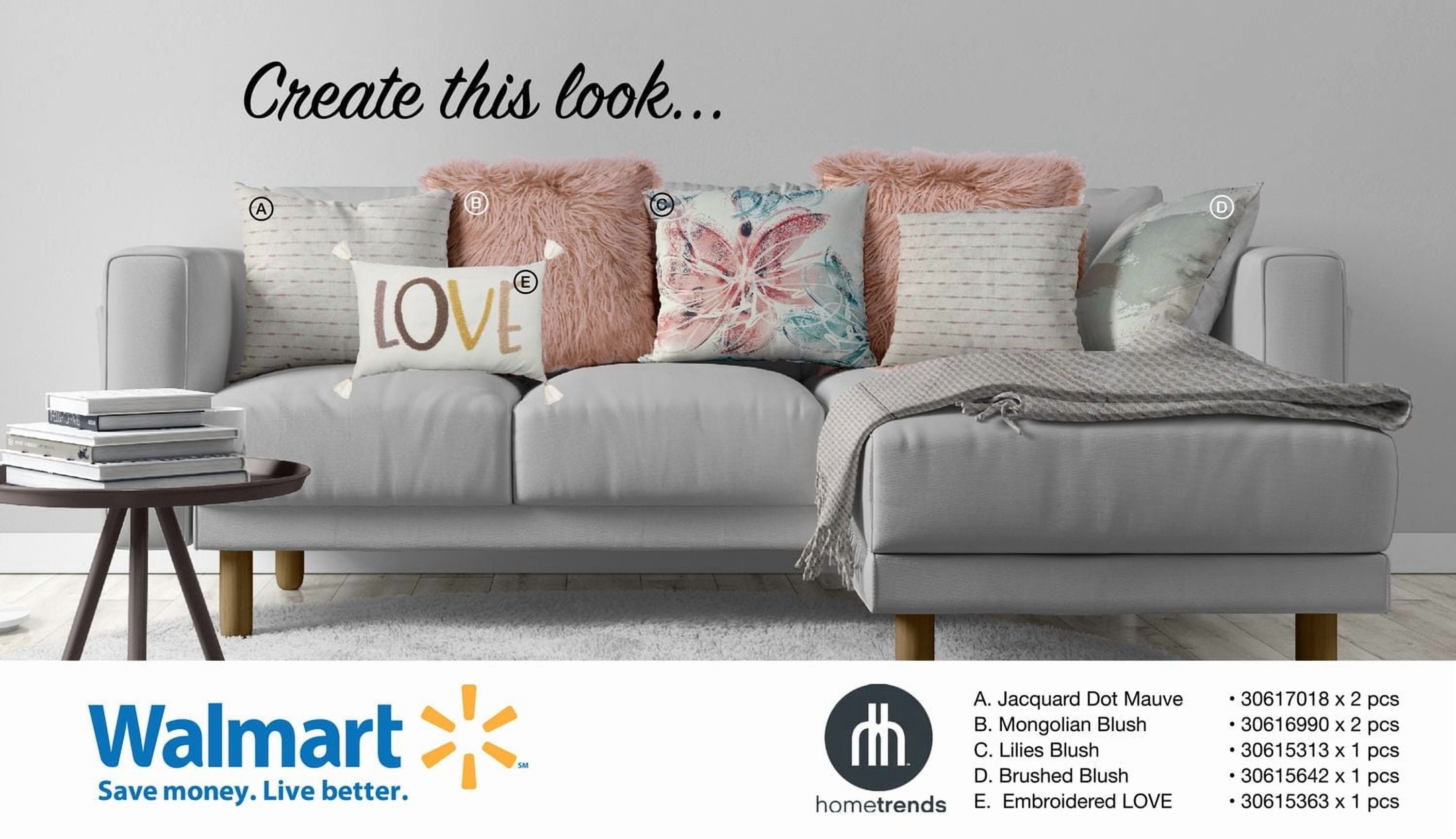 hometrends Abstract Blush Circles Decorative Pillow