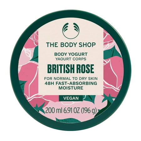 The Body Shop British Rose Body Yogurt – Instantly Absorbing Hydration From Head To Toe – For Normal To Dry Skin – Vegan – 6.91 Oz.