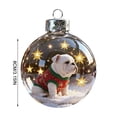 thumbnail image 6 of YZEGDCH Christmas English Bulldog Snow Globe Ornaments, Dog Lover Christmas Tree Decorations, Christmas Balls Ornament for Xmas Tree Hanging, Cartoon Cute Puppy Clear for Holiday Light Decorating, 6 of 6