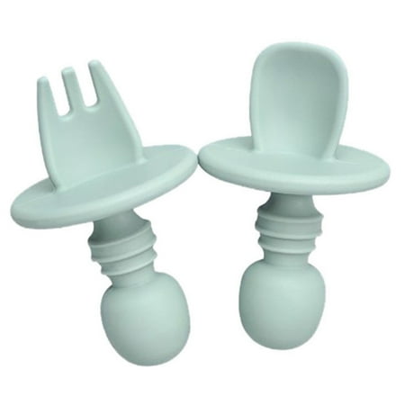 

Silicone Baby Utensils Bpa Free Baby Led Weaning Baby Spoon Forkfor 6 Months Anti-Choke Baby Feeding Supplies D