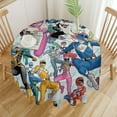 thumbnail image 3 of Power Rangers Round Tablecloth Print Decorative Table Cover Washable Table Cloths for Dining Party Picnic 50x50in, 3 of 8