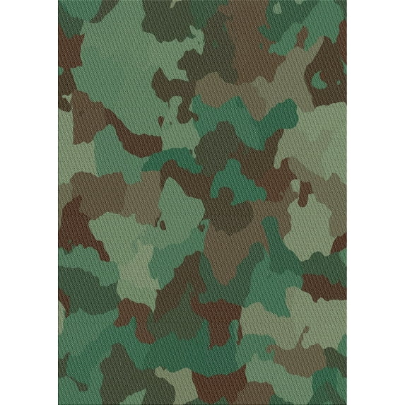 Ahgly Company Indoor Rectangle Patterned Green Novelty Area Rugs, 2' x 4'