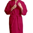 thumbnail image 5 of TowelSoft Unisex Men's Waffle Weave Kimono Red Bathrobe (One Size), 5 of 5